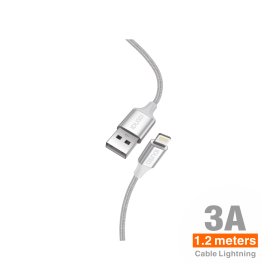 Cabo Lightning de Nylon Trançado 1,2M 3A - C82B | IDUSD
