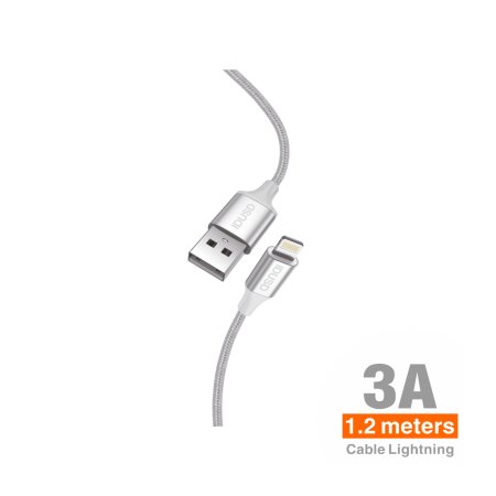 Cabo Lightning de Nylon Trançado 1,2M 3A - C82B | IDUSD