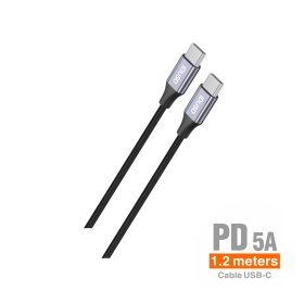 Cabo Nylon PD USB-C para USB-C 1,2M 5A - C86A | IDUSD