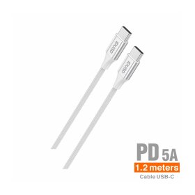 Cabo PD de Nylon USB-C para USB-C 1,2M 5A - C86B | IDUSD