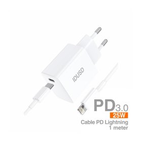 *Carga Rápida PD 25W + PD Lightning 1M - D165B | IDUSD