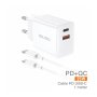 Carga Rápida PD+QC 25W + PD USB-C 1M - D196B | IDUSD