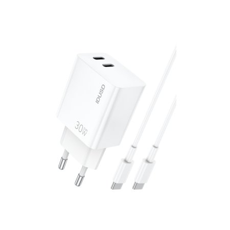 GaN PD30W Dual USB-C + PD USB-C - D206B | IDUSD