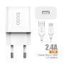 Carregador Inteligente 1U 2,4A + Micro-USB - D71B | IDUSD